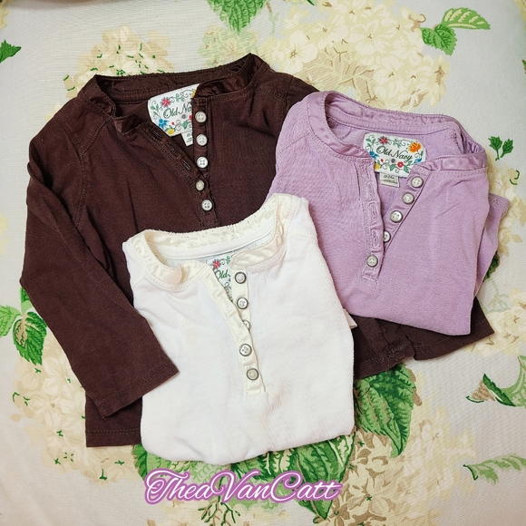 Old Navy Other - 18-24 months BABY GIRL long sleeves t-shirts BUNDLE ! 3 OLD NAVY TOPS super cute